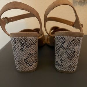 New Directions Snake Print Heels